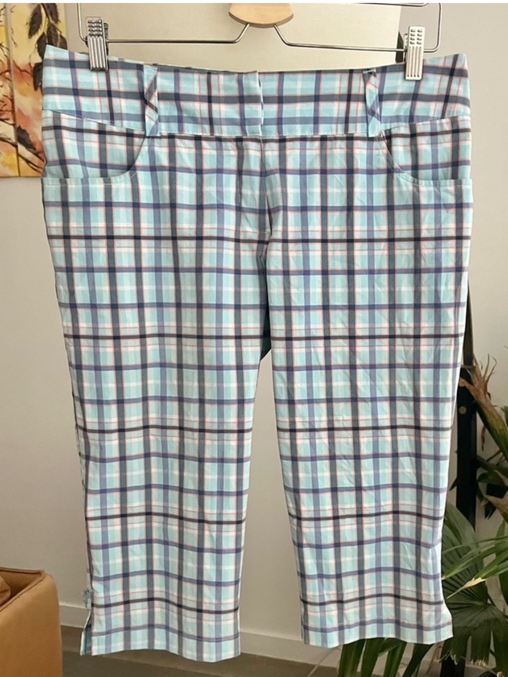 Adidas Plaid Golf/ Hiking Climalite Crops / Long Short